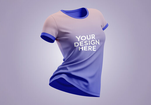 Women's T-Shirt Mockup - Front View