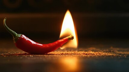 A hot chili pepper being cooled down by water - Powered by Adobe