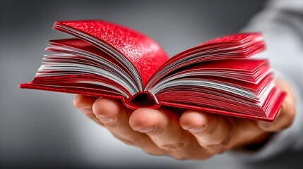 Red book held in hand
