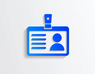 Obraz premium id card, plastic card, badge icon. 3d plastic style illustration.three-dimensional, address, badge, contact, employee, identification, identity, information, pass, personal, profile, security, signs,