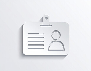  id card, plastic card, badge icon. 3d plastic style illustration.three-dimensional, address, badge, contact, employee, identification, identity, information, pass, personal, profile, security, signs,