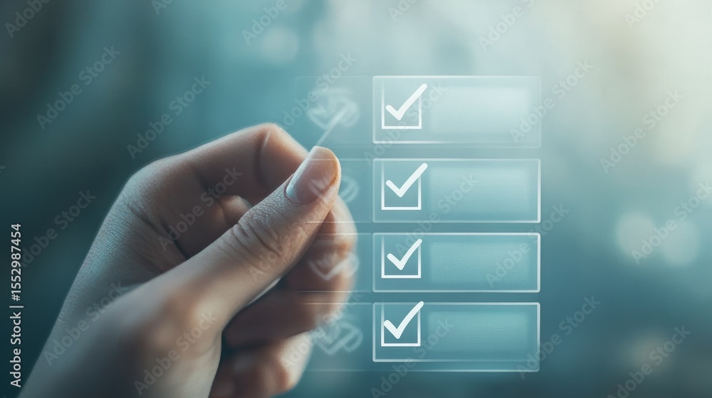 Poster digital workflow management system with interactive checklist and touch screen technology