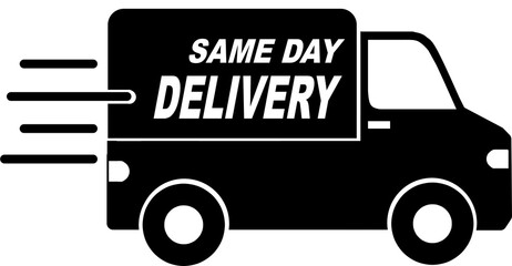 truck with same day delivery icon