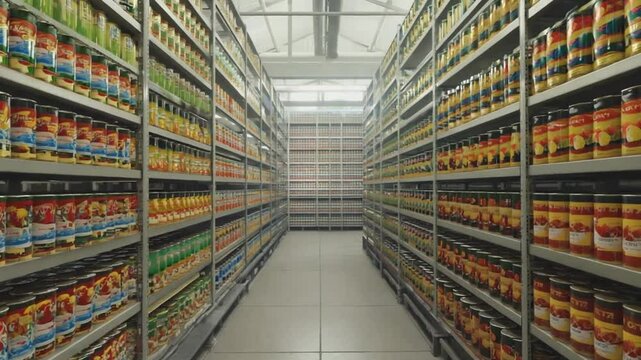 Canned food store.