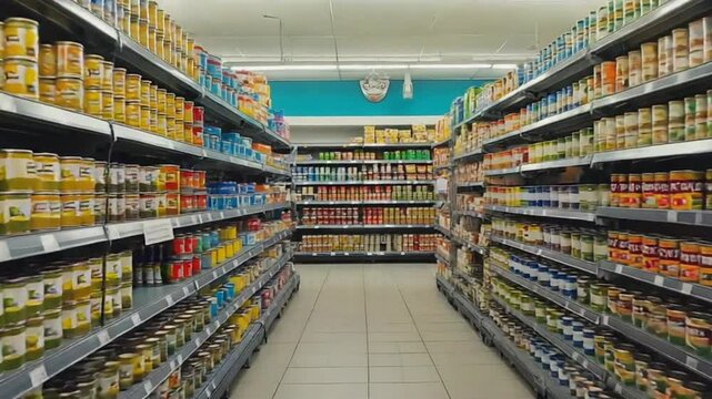 Canned food store.