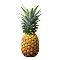 Obraz premium Exotic Pineapple Fruit Isolated on Transparent Background A Tropical Delight for Healthy Eating and Summer Vibes
