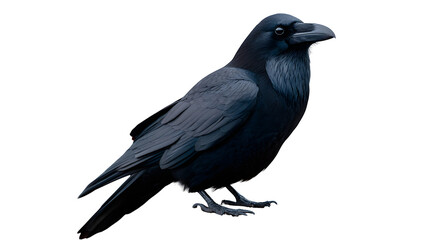 Fototapeta premium raven on white background