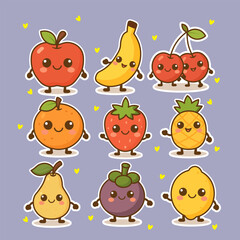 Cute Fruit Kawaii Sticker Collection