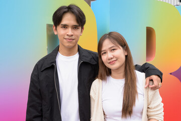 LGTBQ Pride couple portrait