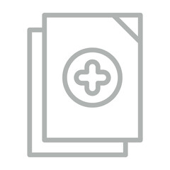 Obraz premium Add File Vector Line Grey Icon Design