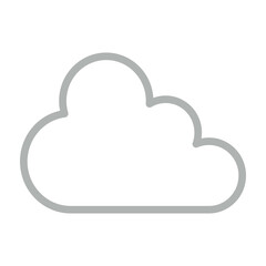 Cloud Vector Line Grey Icon Design