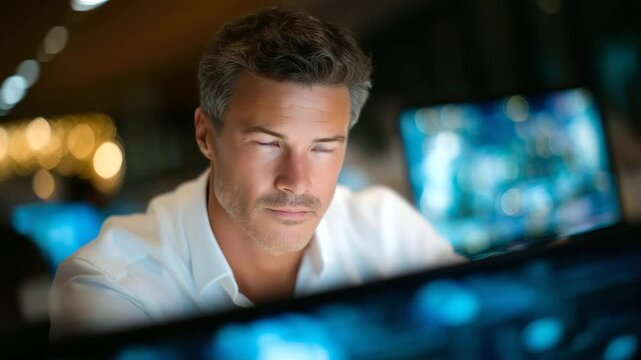 Tech Enthusiast Transferring Files with Memory Card and Computer