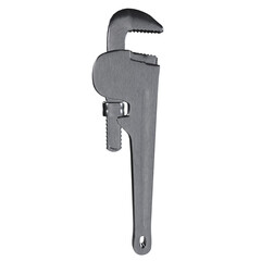 Pipe wrench isolated on transparent