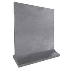 Concrete wall isolated on transparent