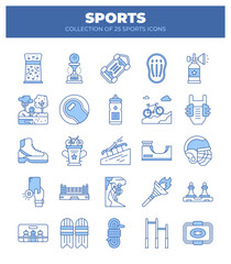 Collection of 25 Sports Icons.  Equipment. Activities & More