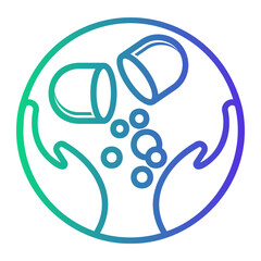 pharmaceutical Line Gradient Icon