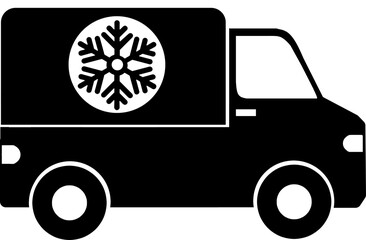 truck with snowflake icon