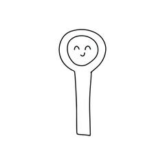 Kawaii character cartoon vegetables and fruits element stock.  