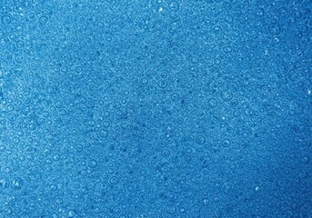 Blue bubbly texture, water or liquid with many small air bubbles