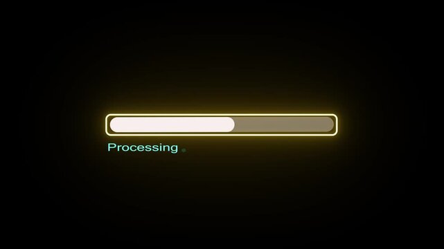 processing bar  Animation. Loading bar  glowing  neon loading screen pixelated progress animation  A Contemporary Loading Animation Tailored for Contemporary Digital Interfaces and Application