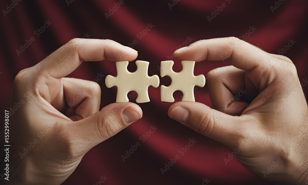 Aufkleber connecting the pieces a visual representation of teamwork, problem-solving, and collaboration