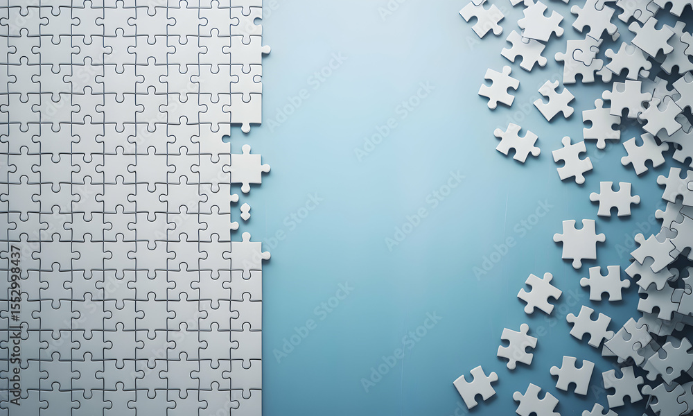 Poster unraveling the complexity a jigsaw puzzle metaphor for problem-solving and strategic thinking