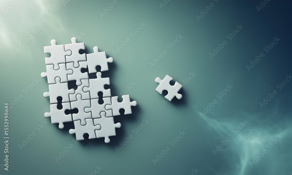 Poster unveiling the solution completing the puzzle of strategic problem-solving and innovative thinking