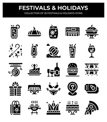 Festivals & Holidays. Collection of 25+ Icons
