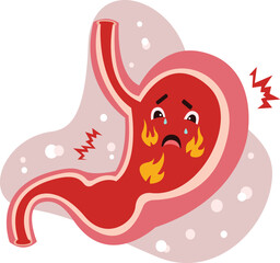 Illustration of stomach ache
