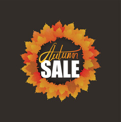 Autumn sale banner design. Seasonal sale banner design. Best prices. Vector illustration.