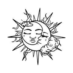 mystical sun and moon couple