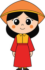 Vietnamese Girl Costume