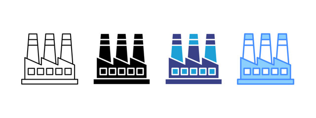 Fototapeta premium Industry Multipel Icon Set.