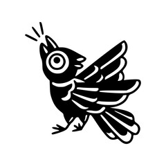 stylized songbird design