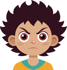 Spiky Hair Angry Boy