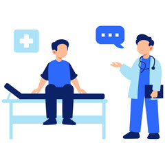 Doctor and Patient Consultation in a Bright and Friendly Modern Hospital Environment