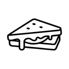Simple black and white taco icon in doodle style, perfect for food apps, Mexican restaurant branding, and menu design