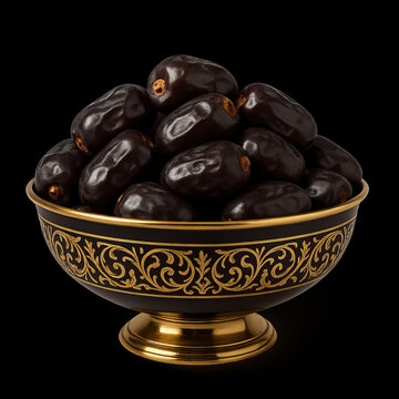 Mazafati Dates in a Luxurious Serving Bowl