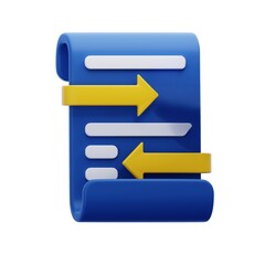 Fototapeta premium 3D check list icon
