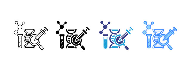 Obraz premium Genetic Modification Multipel Icon Set.