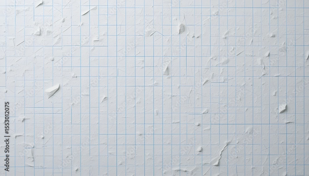Poster white paper texture background, old paper and blue and white wall textures with a subtle grid patter