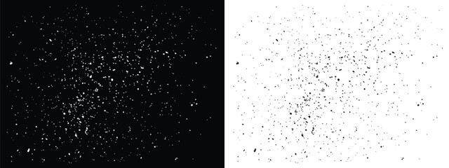 Realistic black and white paint ink grunge texture splatter background design