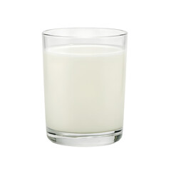 Fresh milk in the glass on transparent png