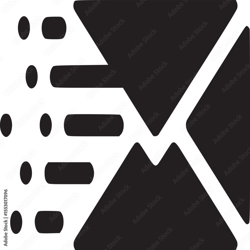 Poster a black and white graphic of an envelope with speed lines indicating fast delivery or sending mail