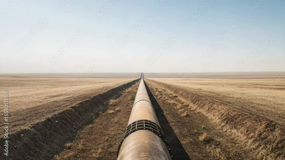 Poster a large pipe in a rural setting, suitable for use as a background or prop