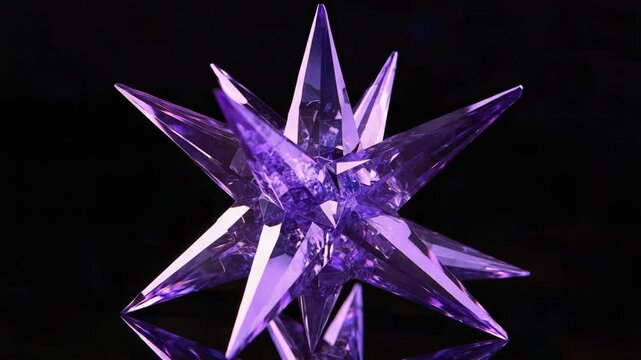 A single purple amethyst crystal with a natural facet cut. It is a semi-precious gemstone often used for jewelry and decorative purposes.