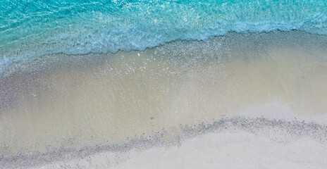 Summer  beach with seascape for summer vacation concept As Sea aerial surf wave ,amazing tropical...
