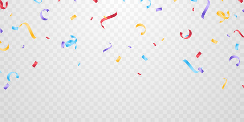 confetti background Stunning colors that zigzag down for the celebration. Festive decoration vector illustration