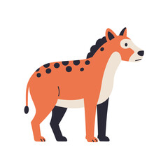 Stylized Illustration of a Hyena with Distinctive Spots and Coloring