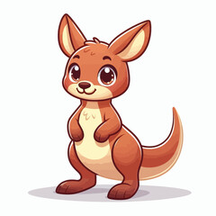 Fototapeta premium Cute Cartoon Kangaroo Character Illustration